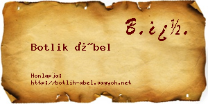 Botlik Ábel névjegykártya